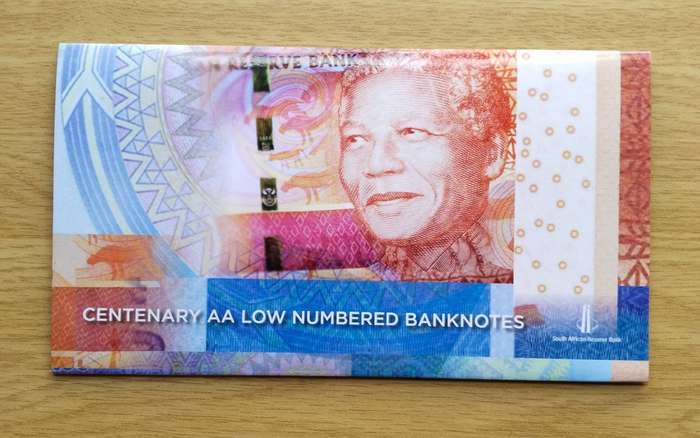 South African Nelson Mandela AA870 Centenary Bank Note Set.