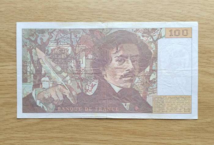 France 1991 Old 100 Cent Francs Bank Note.