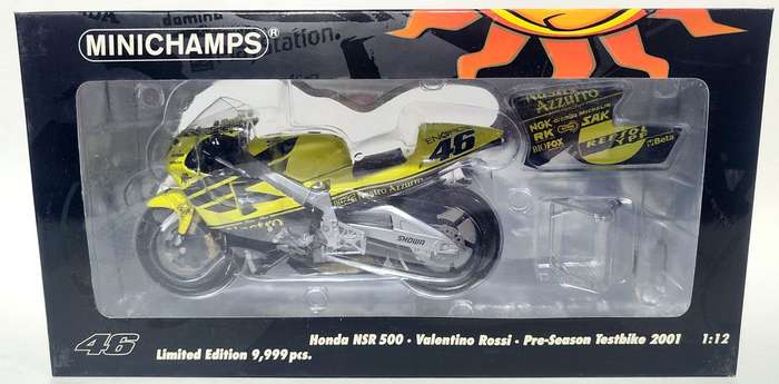 *NEW/RARE/BOXED* 1/12 Minichamps - Honda NSR500 Valentino Rossi Pre-season Test Bike 2001