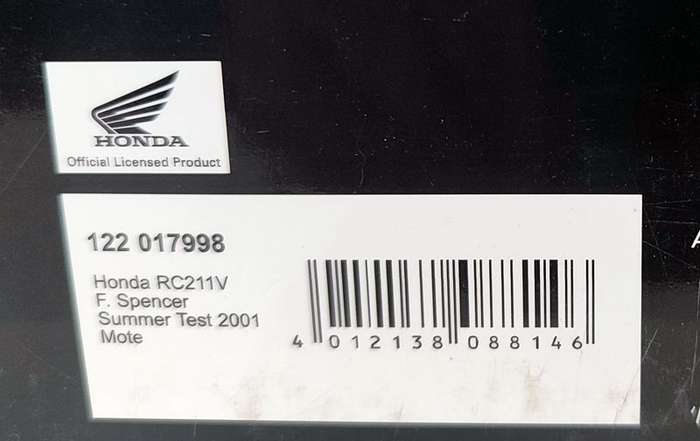 *NEW/RARE/BOXED* 1/12 Minichamps - Honda RC211V Freddy Spencer Summer Test 2001 Motegi