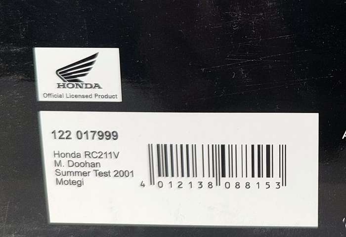 *NEW/RARE/BOXED* 1/12 Minichamps - Honda RC211V Michael Doohan Summer Test 2001 Motegi