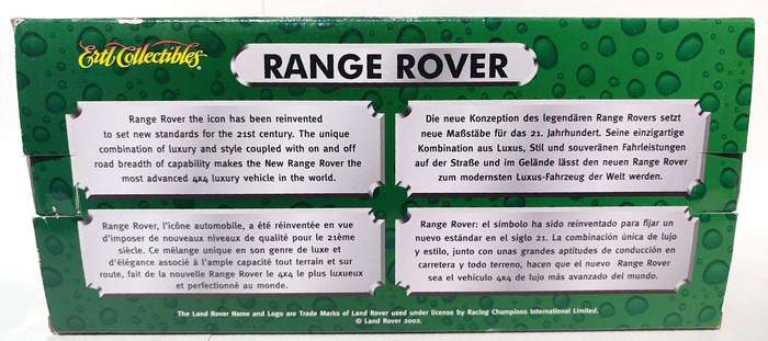 *PRE-LOVED/BOXED* 1/18 ERTL Collectibles Range Rover 2002 Giverney Grey (40604-1HC)
