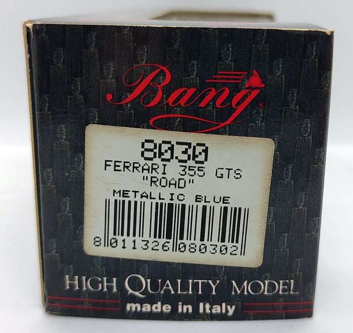 As New/Boxed 1/43 Bang Ferrari F355 GTS Road Metallic Blue