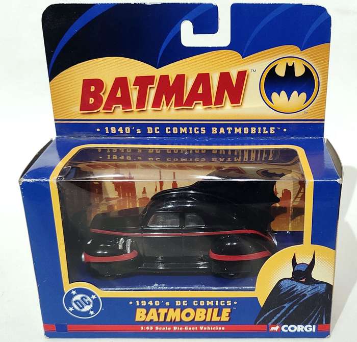 **RARE/PRE-LOVED/BOXED** 1/43 Corgi 1940's DC Comics Batmobile BMBV1 77309