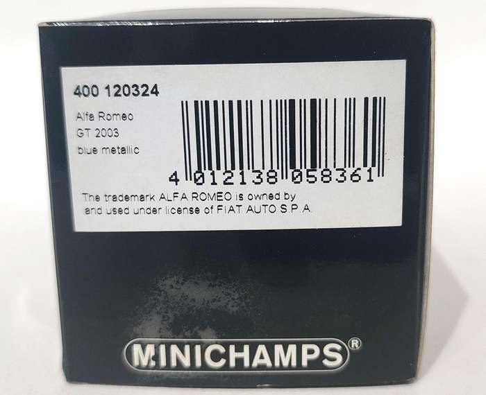 *RARE/NEW* 1/43 Minichamps/Paul's Model Art Alfa Romeo GT 2003 Metallic Blue (400120324)