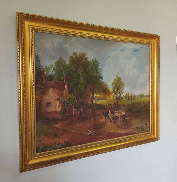 STUNNING ORIGINAL OIL ON BOARD PAINTING *THE VALLEY FARM* (JOHN CONSTABLE REPLICA)