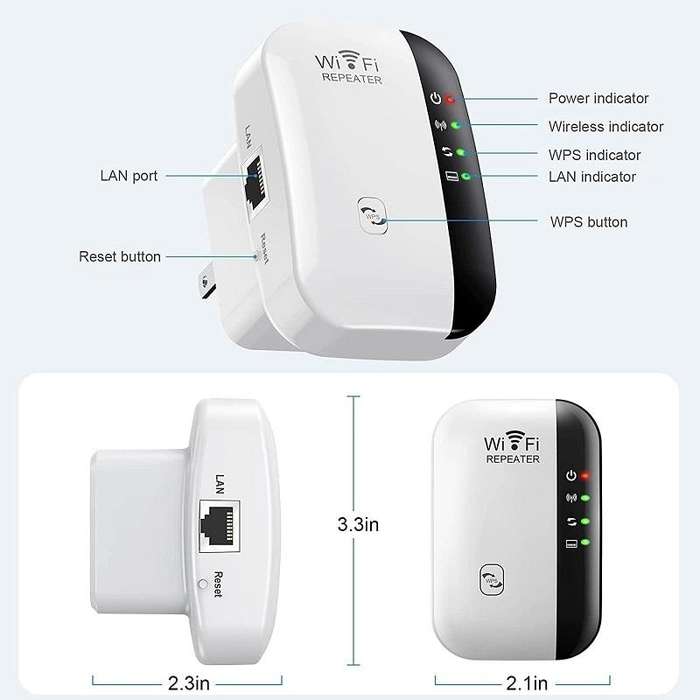 Wireless WiFi Repeater 300Mbps  Signal Booster & Range Extender