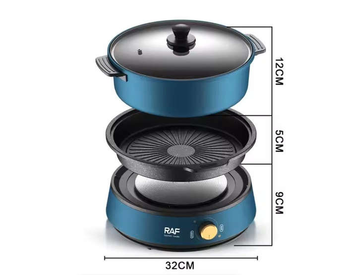 RAF 2 in 1 Electric Pot and Fryer - R.5318 (1350W)
