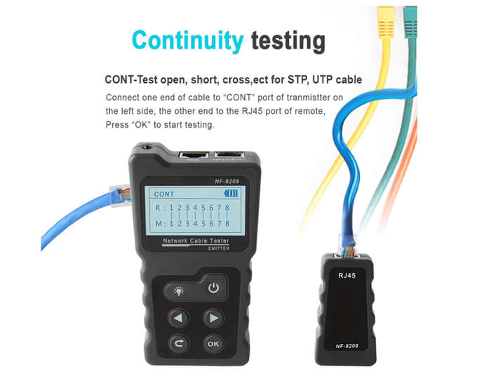 Multifunctional LCD Network Wire and Network Tester NF-8209