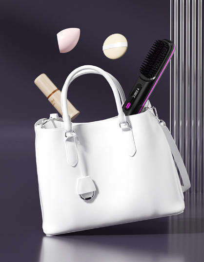 Rechargeable Cordless Hair Straightener Brush, Hot Comb Hair Straightener