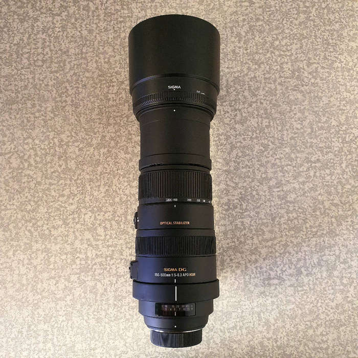 SIGMA 150-500mm F5-6.3 DG OS ( Full kit ) + Case , Box and Papers