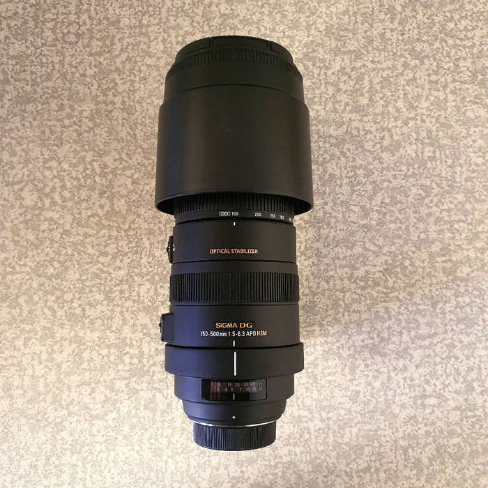 SIGMA 150-500mm F5-6.3 DG OS ( Full kit ) + Case , Box and Papers