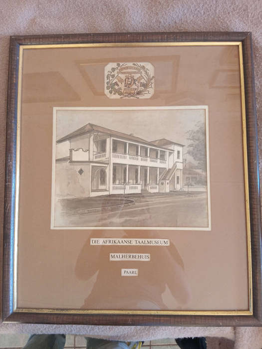 Die Afrikaanse Taal Museum, Malherbehuis in Paarl by artist Don Adair