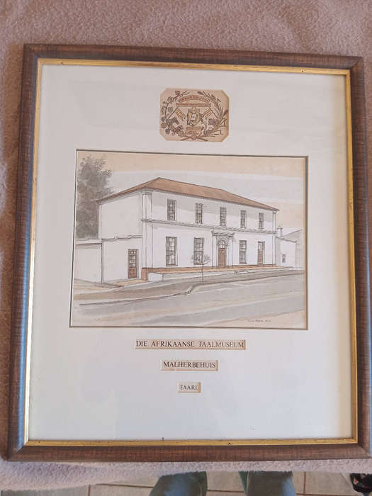 Die Afrikaanse Taal Museum, Malherbehuis in Paarl by artist Don Adair