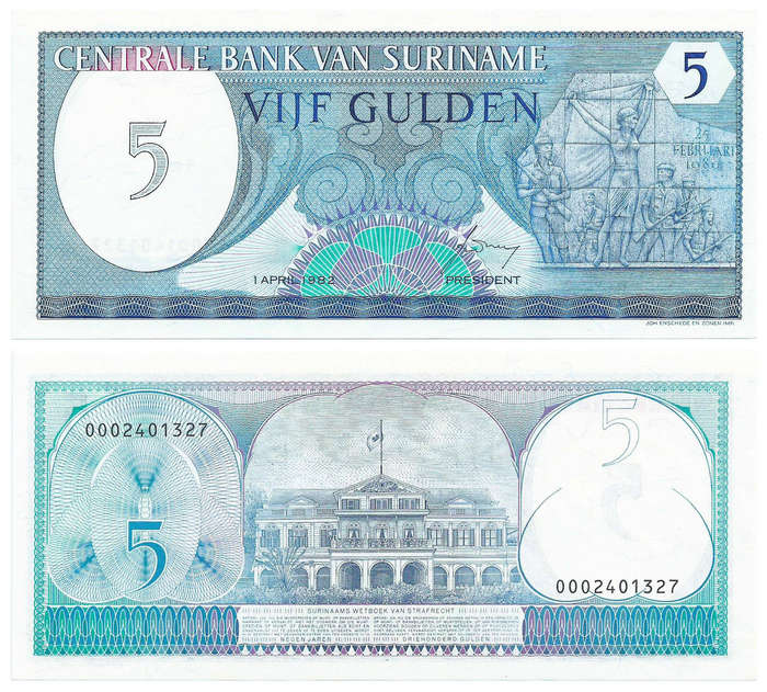 Suriname - 5 Gulden 1982 UNC
