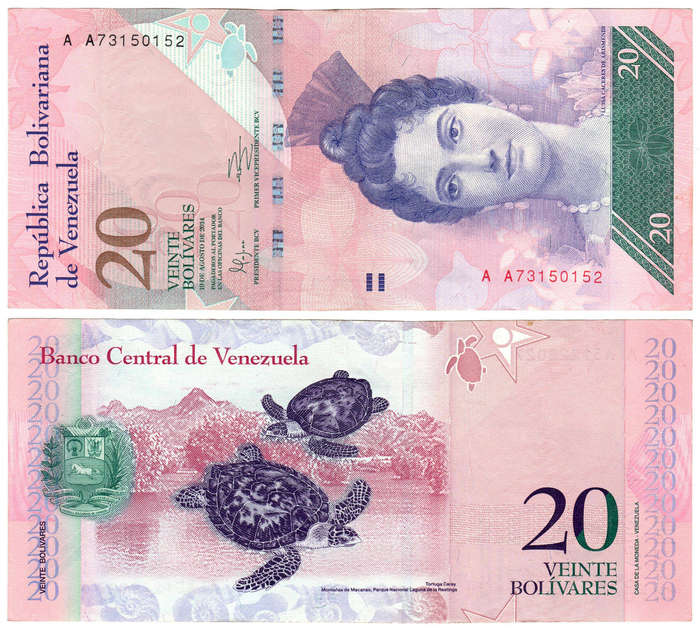 Venezuela - 20 Bolivares 2014 XF