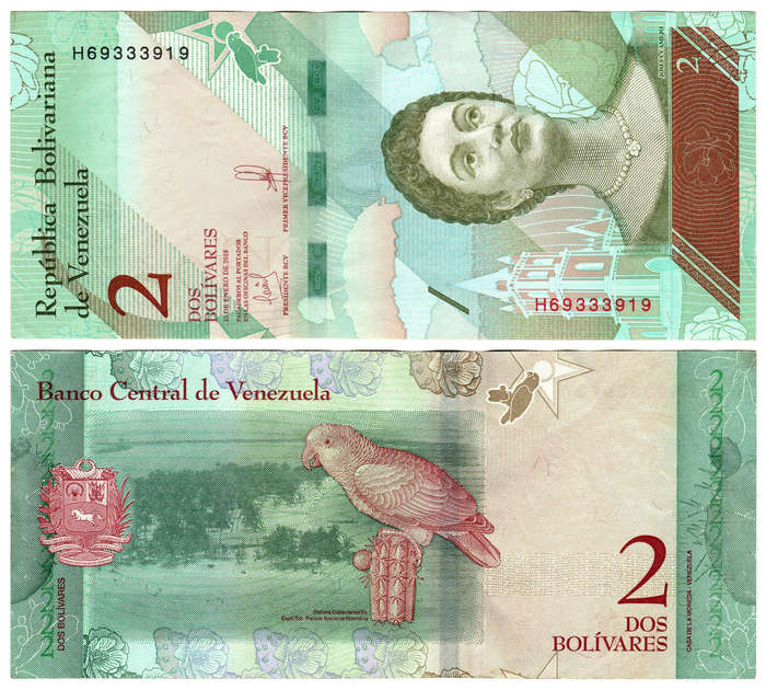 Venezuela - 2 Bolivares 2018 XF+