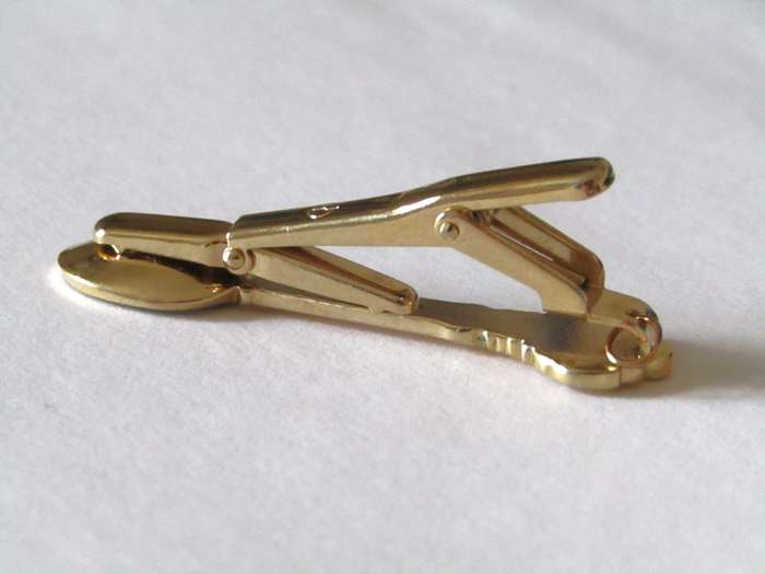 Vintage Two-Tone Spoon Tie Clip | Gold & Silver Finish | Quirky Formal Accessory