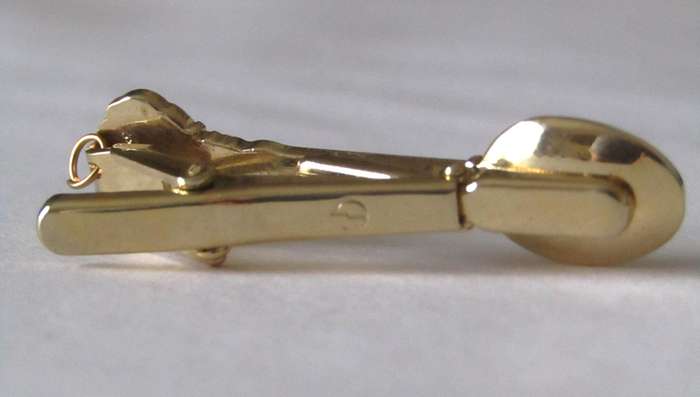 Vintage Two-Tone Spoon Tie Clip | Gold & Silver Finish | Quirky Formal Accessory