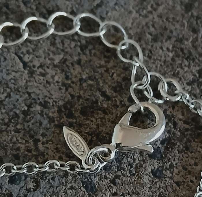 Vintage Signed AVON Art Nouveau Style Silvertone & Crystal Pendant Necklace