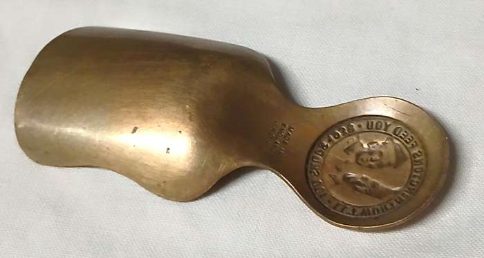 Rare Vintage 1938 Worthington's 'Sam & Pete' Brass Tea Caddy Spoon
