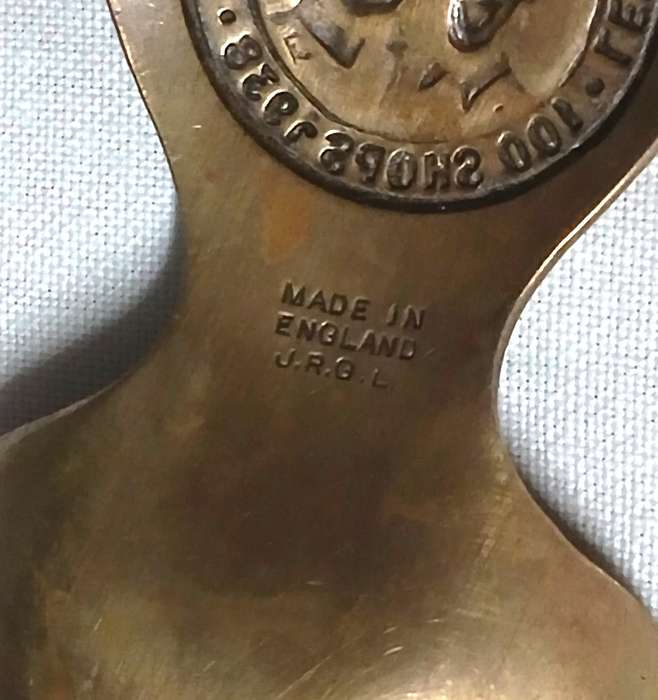 Rare Vintage 1938 Worthington's 'Sam & Pete' Brass Tea Caddy Spoon