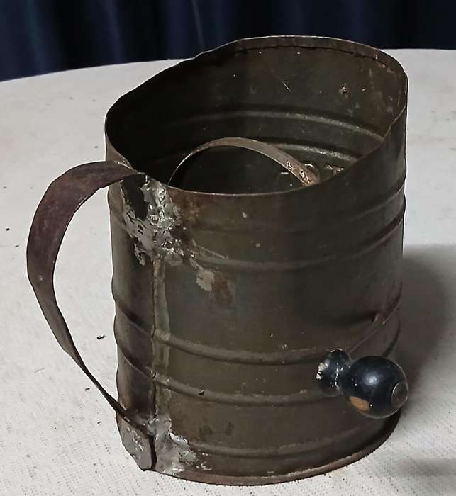 Vintage "VICTOR" Flour Sieve  Rustic Farmhouse Decor Piece