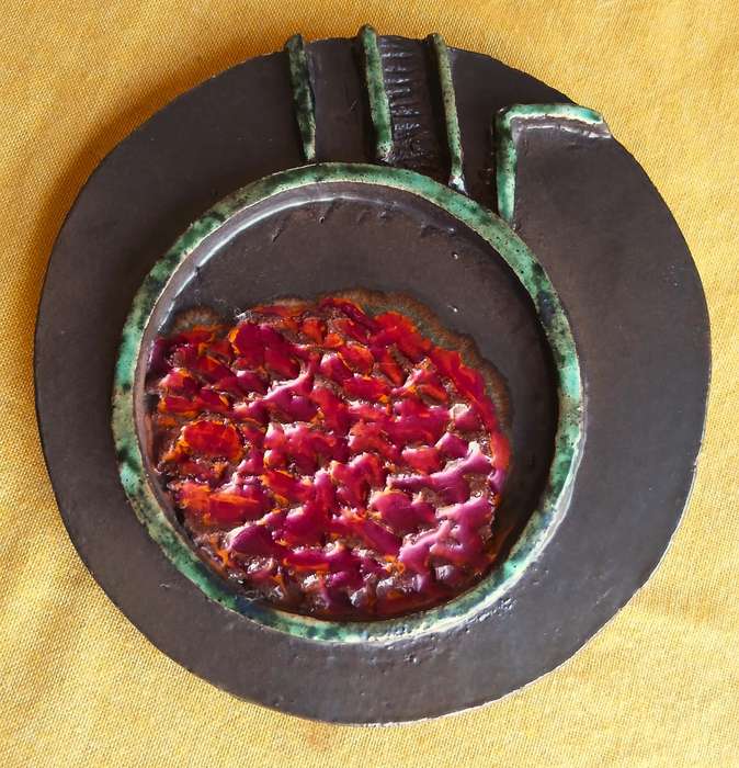Iconic 70s/80s South African Retro Ceramic Wall Art - Abstract Discs by Buxi