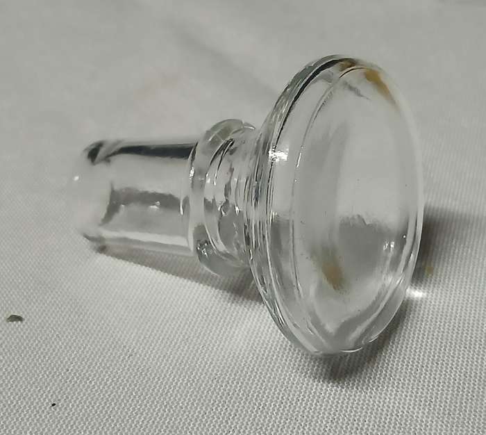 Vintage Retro French Glass Carafe | 1970s Yellow Sunburst Design with Stopper | Pop Art Barware