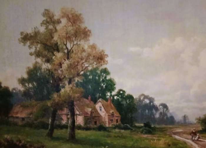 Edwardian Oil Painting | Herbert King  A Fine Morning After Rain | Antique British Landscape Art