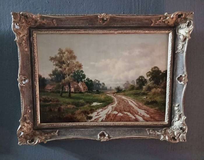 Edwardian Oil Painting | Herbert King  A Fine Morning After Rain | Antique British Landscape Art