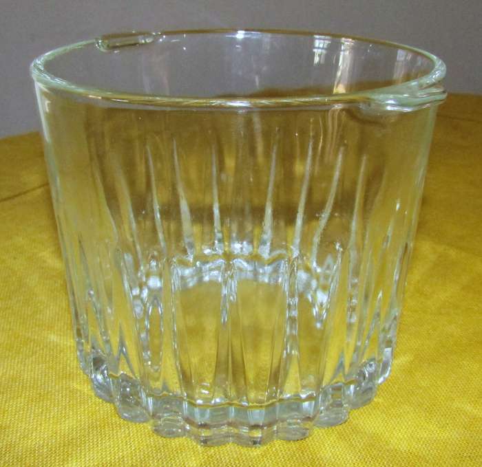 Vintage Crisa Kristalino Clear Ice Bucket - 1.56 Liter