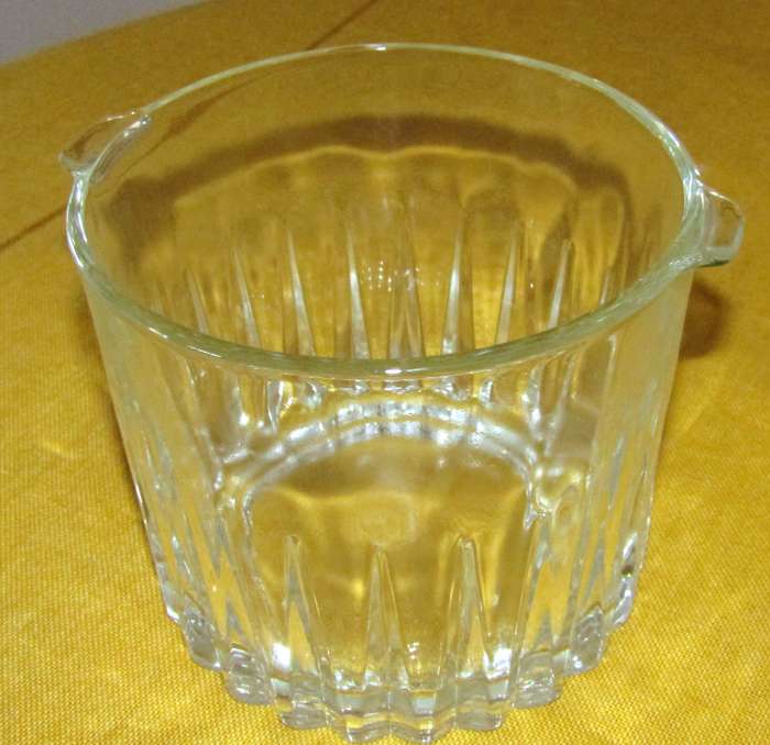 Vintage Crisa Kristalino Clear Ice Bucket - 1.56 Liter