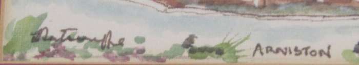 Pair of Framed Miniature South African Landscapes  Signed & Titled "Old Docks CT" and "Arniston"