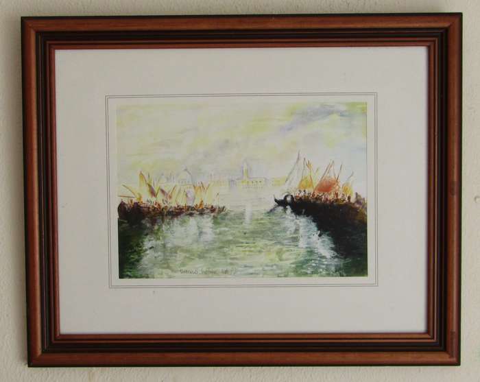 Watercolour Painting of Venice - Signed by Vancino Saltore