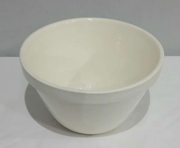 Vintage Burleigh Ware Ironstone Pudding Bowl | Cream Glazed Stoneware | Made in England | c.1940s50