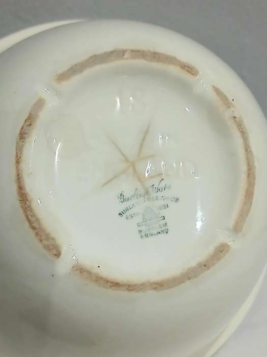 Vintage Burleigh Ware Ironstone Pudding Bowl | Cream Glazed Stoneware | Made in England | c.1940s50
