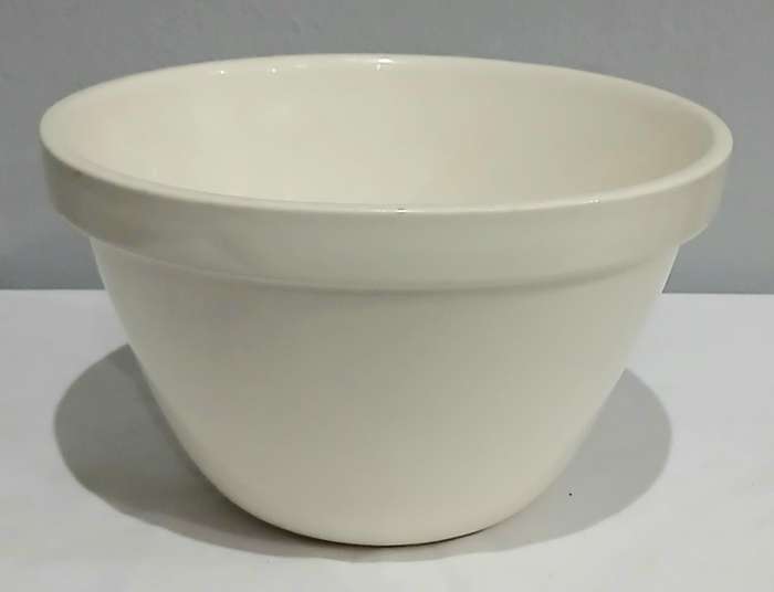 Vintage Burleigh Ware Ironstone Pudding Bowl | Cream Glazed Stoneware | Made in England | c.1940s50