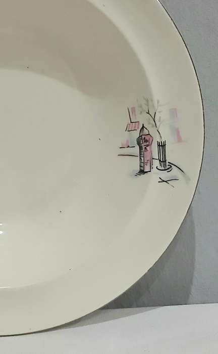 Vintage Alfred Meakin Montmartre Bowl | Paris Café Scene | 1950s England