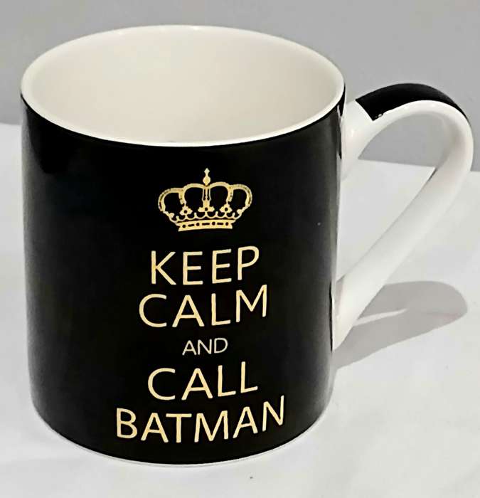 Keep Calm and Call Batman | Black Ceramic Mug | Modern DC Comics Collectable