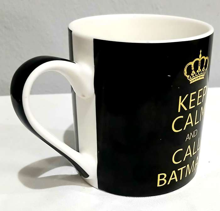 Keep Calm and Call Batman | Black Ceramic Mug | Modern DC Comics Collectable