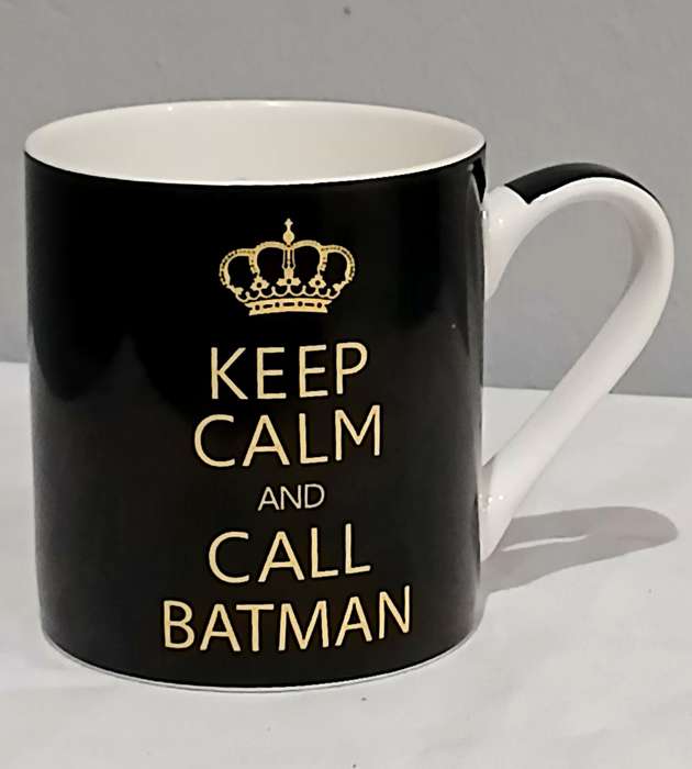 Keep Calm and Call Batman | Black Ceramic Mug | Modern DC Comics Collectable