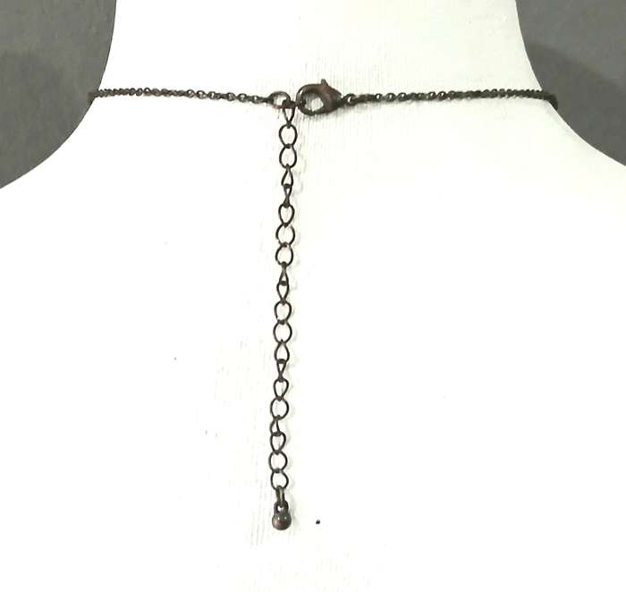 Avon Serbia Vanessa Necklace | Rare 1970s Collectible | Green Glass, Faux Shell & Brass