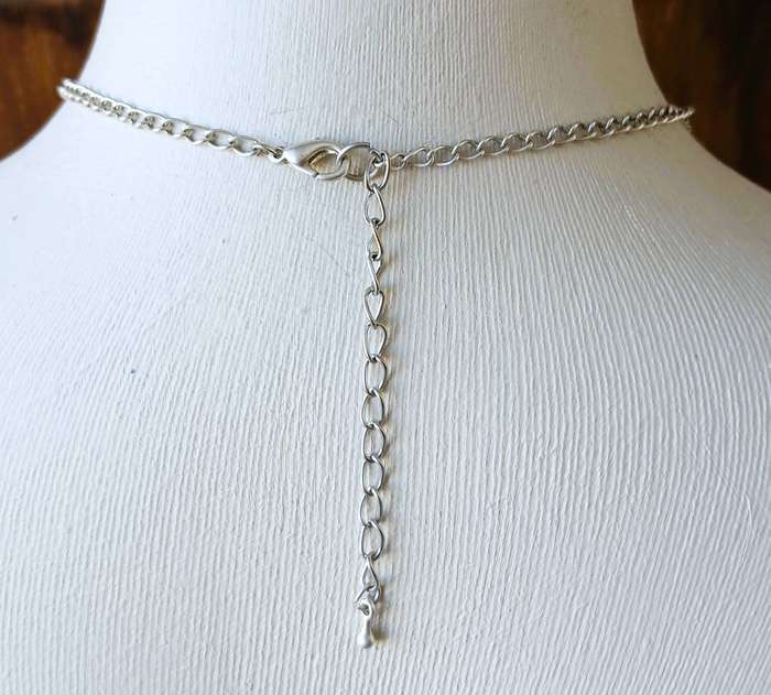 Vintage 1950s Silver-tone Rhinestone Necklace | Elegant Loop Pendant Design