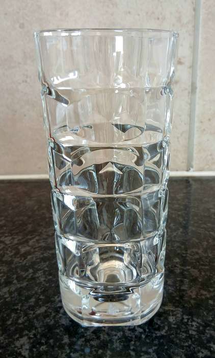 Vintage 1970s Lead Crystal Vase | Geometric Luninarc Design, France