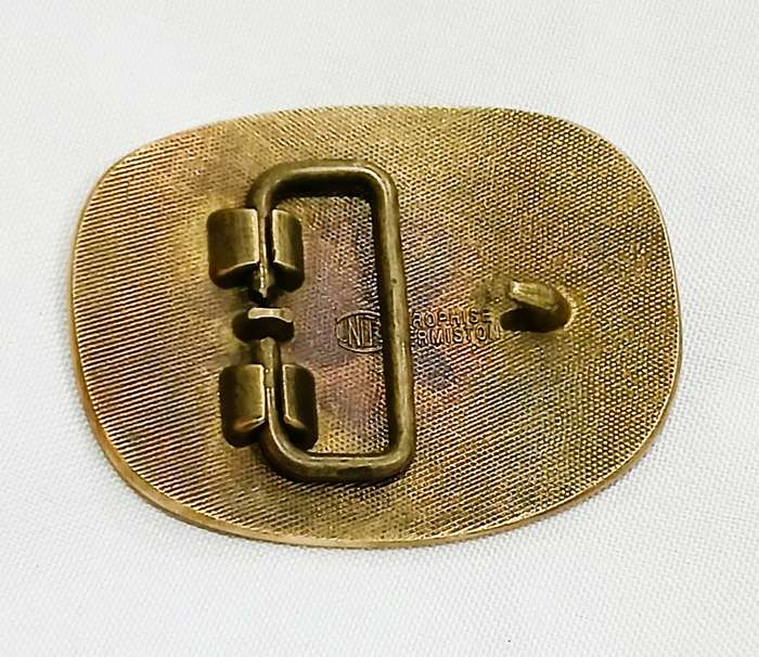 Vintage Brass Belt Buckle | UNITY Trophies Germiston Leopard Design
