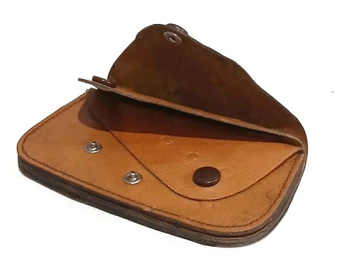 Vintage Genuine Ostrich Leather Wallet | Triple-Compartment Design