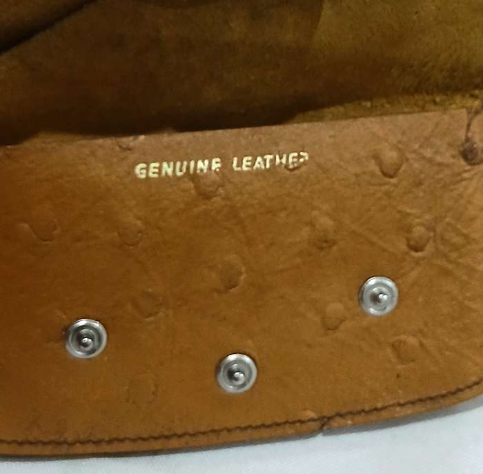 Vintage Genuine Ostrich Leather Wallet | Triple-Compartment Design