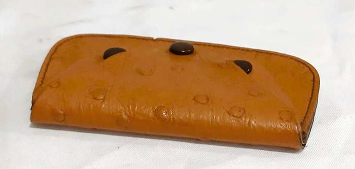 Vintage Genuine Ostrich Leather Wallet | Triple-Compartment Design