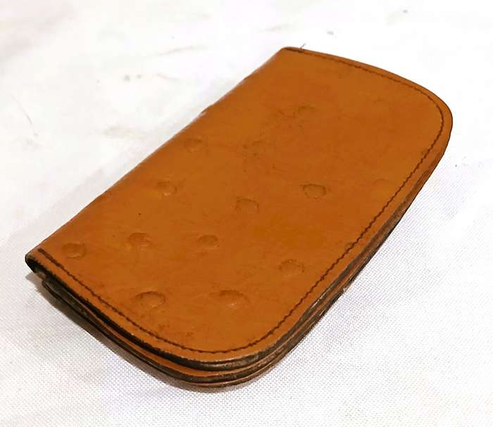 Vintage Genuine Ostrich Leather Wallet | Triple-Compartment Design